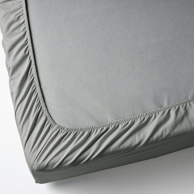 IKEA DVALA Spannbettlaken 180x200 cm hellgrau