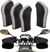 2 Pairs Motorcycle Handlebar Mitts Gloves Waterproof Warm ATV Bike Muffs