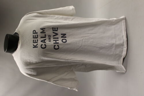 Keep Calm and Chive On Chive Teas Men's T Shirt -Grey -3XL -Used - Picture 1 of 4