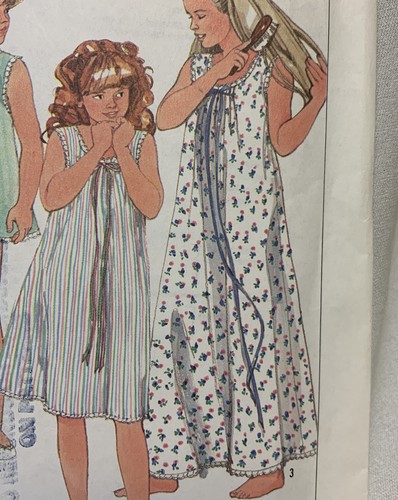 Simplicity 6921 Easy-To-Sew Nightgowns & Baby Doll Pajamas, Bloomers Sz S (7) UC - Picture 6 of 12