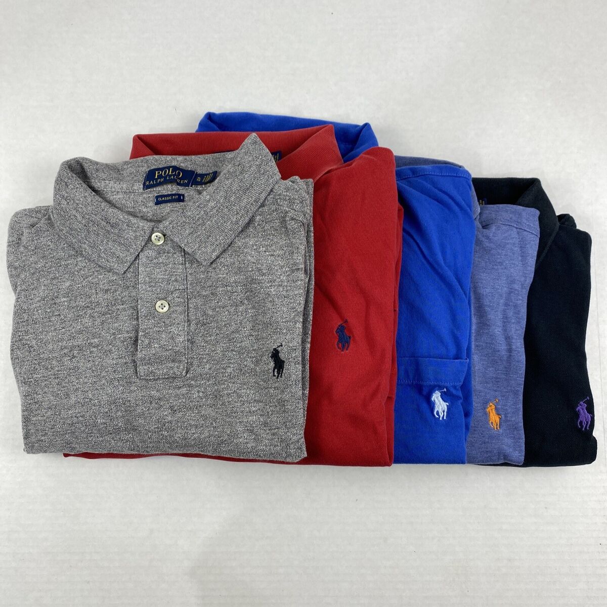 Lot of 5 Polo Ralph Lauren Short Sleeve Polo Shirts Size XL Lot of 5 Polo Ralph Lauren Short Sleeve Polo Shirts Size XL