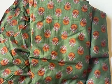 Rare NEW RALPH LAUREN *Village Terrace Mews Border *QUEEN FITTED SHEET Green