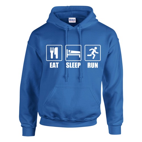 EAT, SLEEP, RUN HOODIE ADULT/KIDS - PERSONALISED - TOP RUNNING JOG GIFT XMAS - Picture 10 of 10