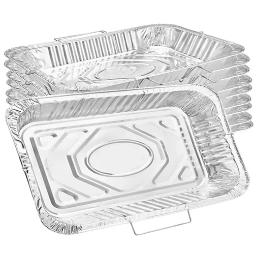 Disposable Aluminum 2.75X12.75X3 in Full Size Pans with Handle Rack 50 PCs Case - Picture 2 of 6