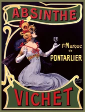 Quality POSTER.Absinthe Vichet.Nouveau.Home Room Decor club Bar art print.q754