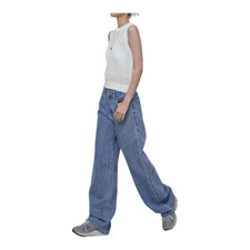 Womens Dazy Medium Rinse Y2K Style Mid Rise Straight Leg Jeans - Sz L