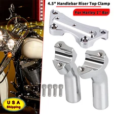 4-1/2" Pullback Handlebar Riser 1" Top Clamp For Harley Dyna Sportster 883 1200