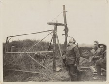 REPRINT OF ORIGINAL WWI PHOTO OF SOLDIER WATCHING SKY AT CAMBRAI