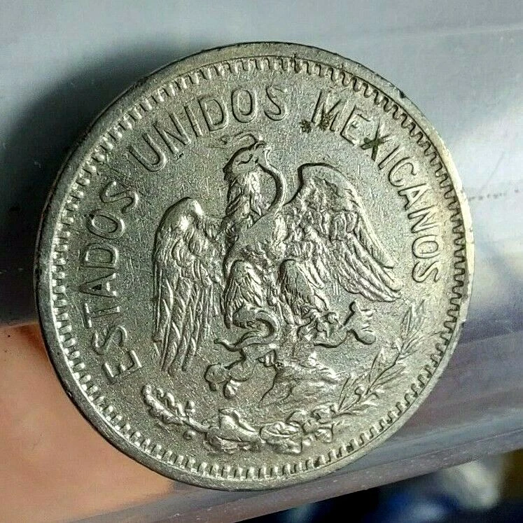 Мексика 5 сентаво 1910 экстра мелкие детали никель KM #421 - Изображение 4 из 4