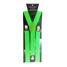 Adult Unisex Green Retro-Inspired Fashion Costume Fancy Dress Up Suit Suspenders