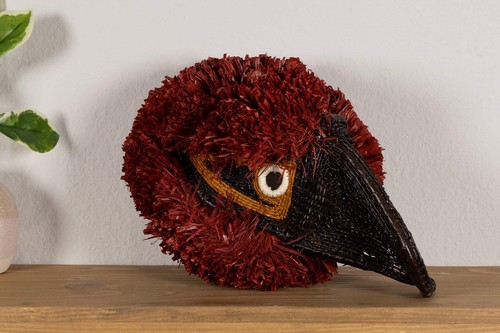 Blood Red Parrot Bird Mask - Picture 2 of 7