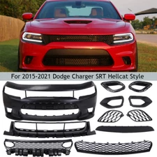For 2015-2023 Dodge Charger, SRT-8 Hellcat Style Front Bumper w/Snorkel Grille