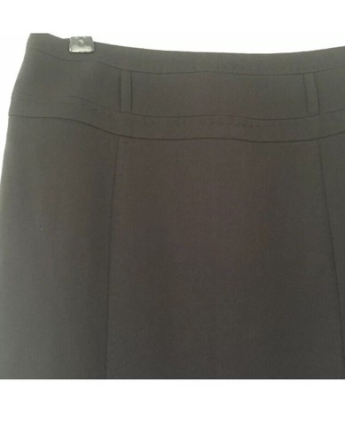 Target Black Skirt Size 8 Lined Corporate Work Pencil Belt Loops Split Back - Picture 3 of 10
