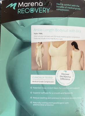 Marena Recovery medical Post Op Ganzkörper Mieder mit BH. XXL black Body aus USA