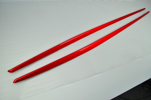 PAINTED RED For Mercedes BENZ W117 C117 CLA250 Sport 4DR Side Skirt Cover Add - Picture 2 of 4