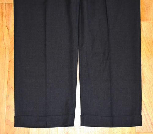 Brooks Brothers Madison 1818 Loro Piana Men's 40/31.5 Dark Grey Wool Pants - Picture 3 of 10