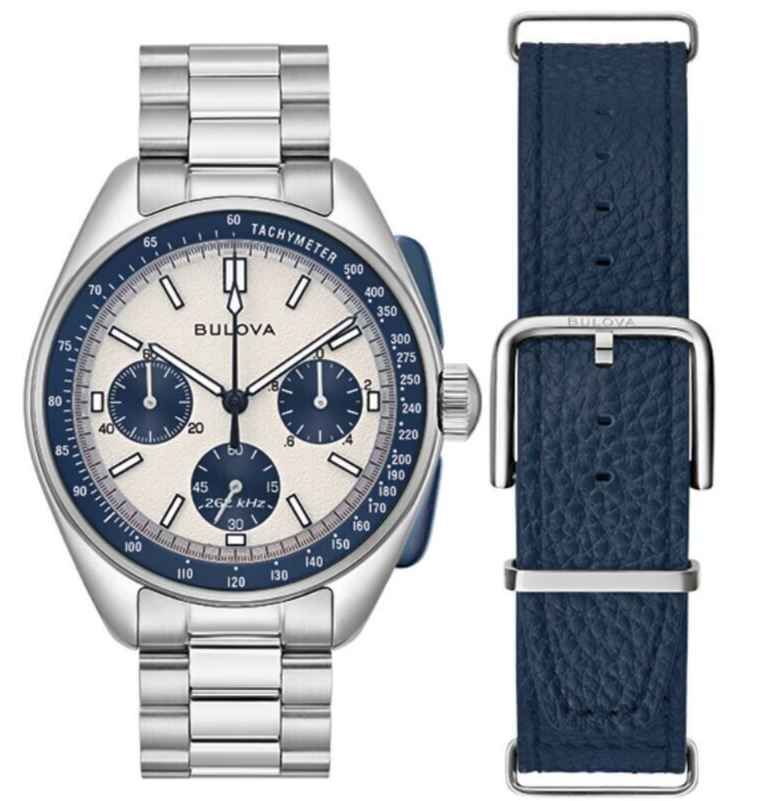 Bulova Orologio Crono Uomo Lunar Pilot 98K112 Acero-Zafiro-Caja 43,5 mm-5 BAR