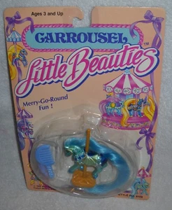 #9597 NOC Vintage Multi Toys Little Beauties Carrousel Horse