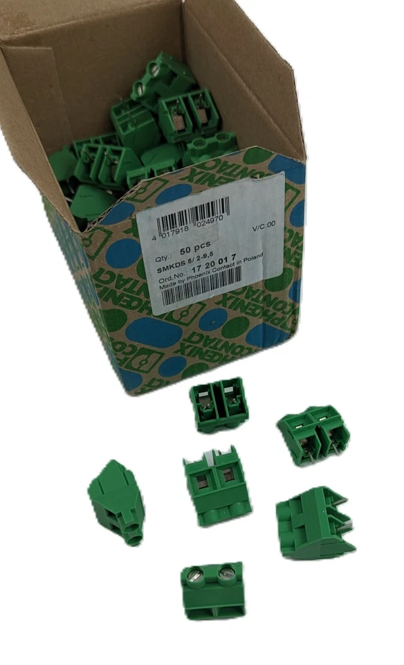 250 Phoenix Contact 1720017 Terminal Block 2 Position Fixed 24-10 AWG 9.52mm NEW - Image 3 of 4