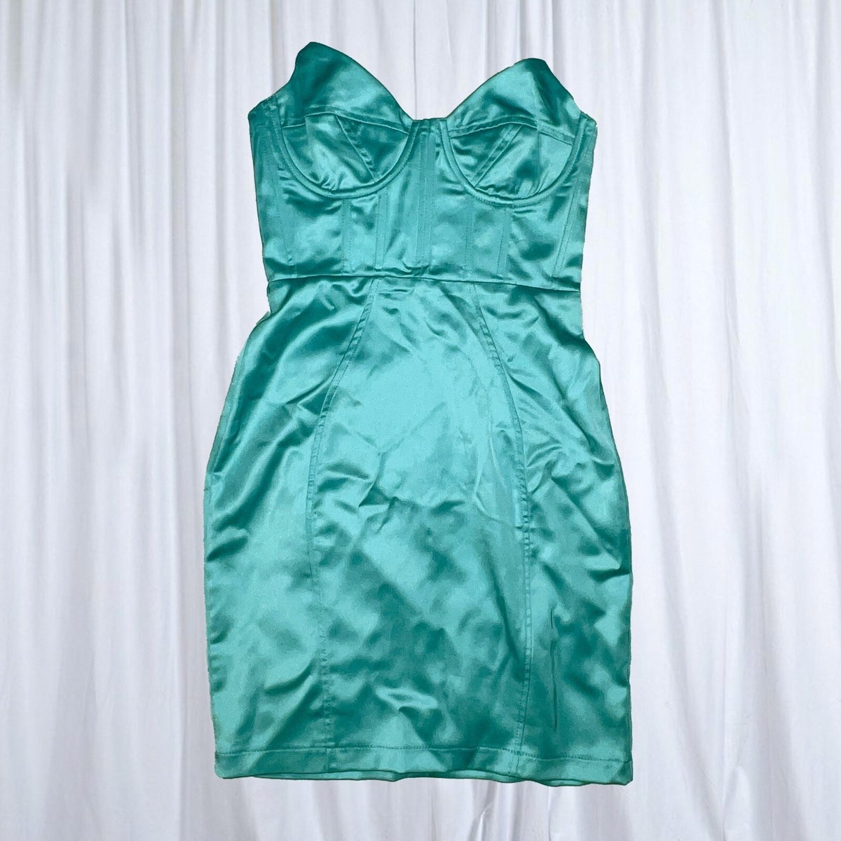 turquoise fitted dress Jovani 22813 Size 2, 10 Turquoise Short Fitted Beaded Formal V Neck Co