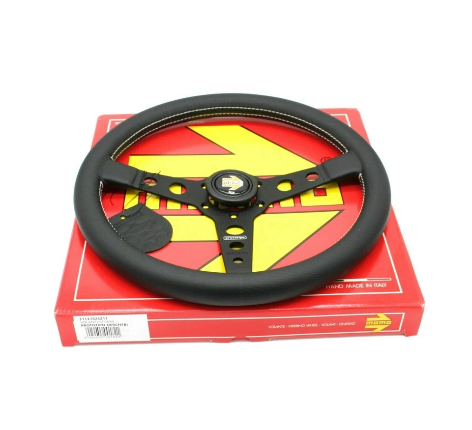 Porsche 911 Carrera RS 944 MOMO Prototipo Black Steering Wheel Boss Kit Set - Image 2 of 4