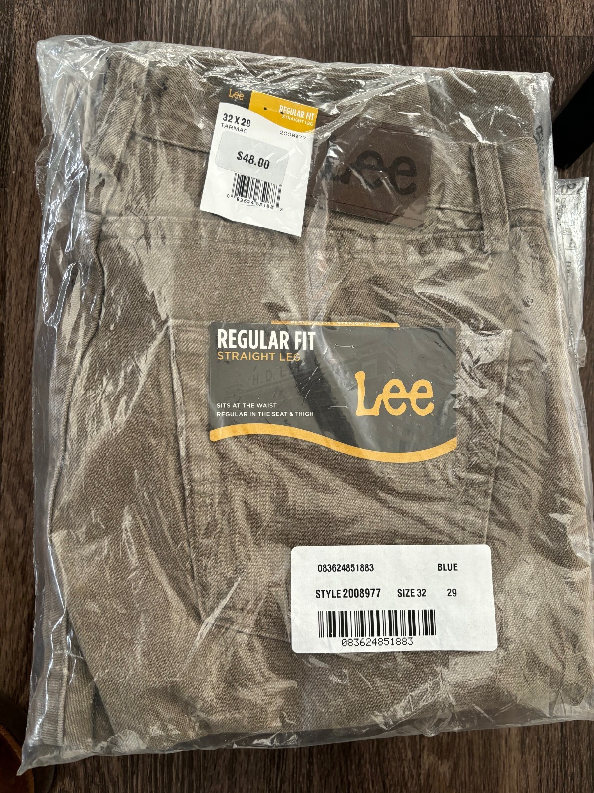 Lee Regular Fit Straight Leg Jeans Tarmac 32x30 Sealed in Bag, Never Worn eBay