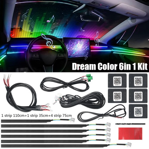 LED RGB Interior Car Light Kit Acrylic Guide Fiber Optic Ambient Light Symphony - Bild 27 von 33