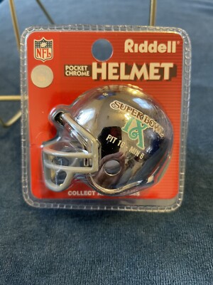 Riddell Pocket Chrome Helmet Super Bowl lX New In Package.  T 5