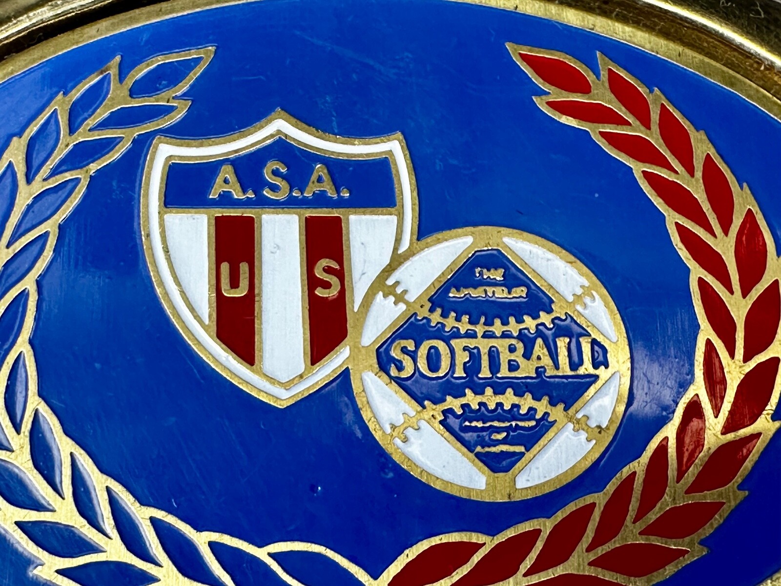 A.S.A. U S Softball Solid Brass Commemorative Col… - image 4