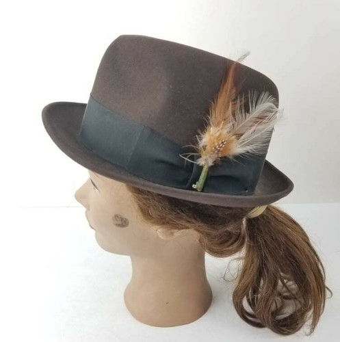 vtg beaver brand hat - Gem