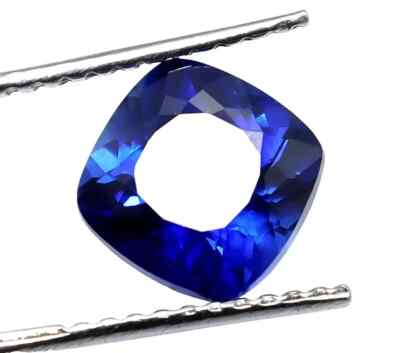 7.60 Ct Natural Blue Sapphire Flawless Cushion Cut Certified Loose Gemstone