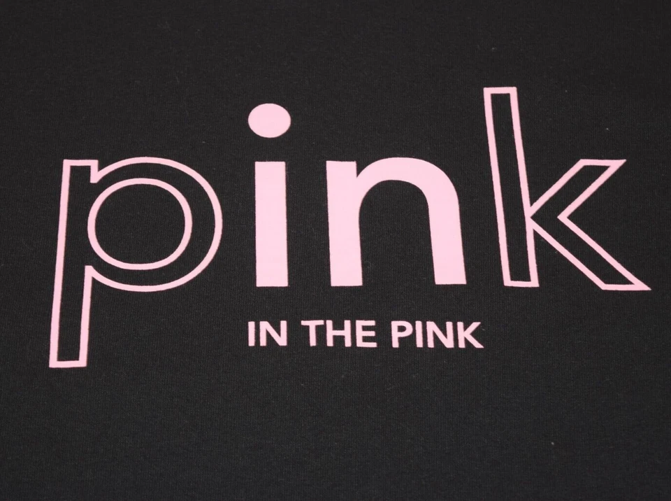Camiseta Vintage Rosa en Rosa Talla M/L Años 90 00 Negra Significado Aleatorio Pre VS Foto 2 de 4