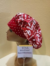Oklahoma University Women's Bouffant Surgical Scrub Hat/Cap Handmade