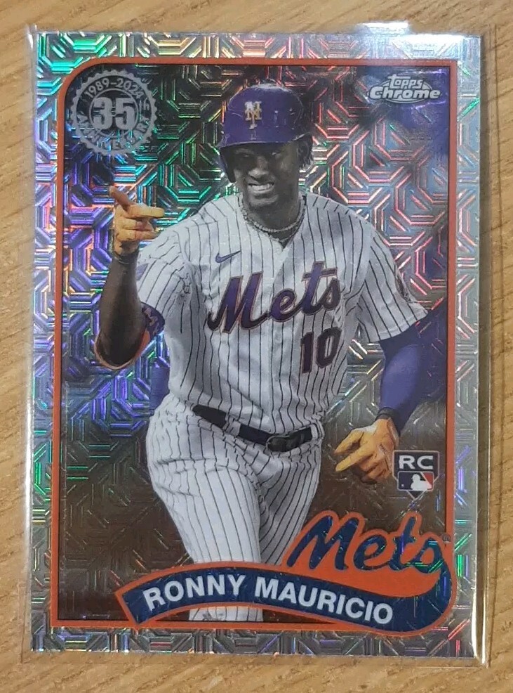 2024 TOPPS '89 SILVER PACK CHROME MOJO REFRACTOR RONNY MAURICIO ROOKIE #13 METS