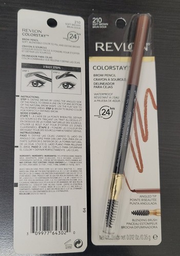 Revlon ColorStay Brow Pencil 210 Soft Brown. Wear Up to 24HR. 0.012 oz 2 pack - Picture 2 of 2