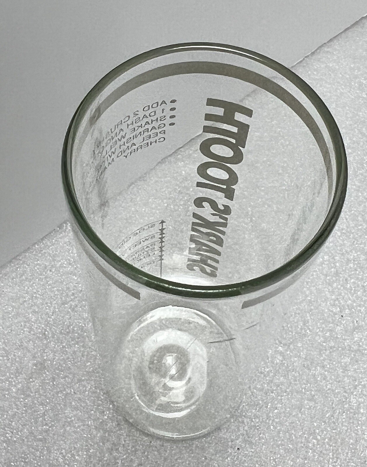 Shark Tooth Drinking Glass-Fun Piece For Your Bar-8 Ounce Capacity