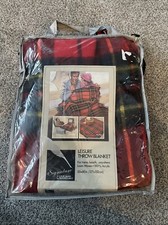 VTG Fieldcrest Plaid 100% Acrylic Throw Blanket Picnic, Home, Auto,Beach 50”x60”