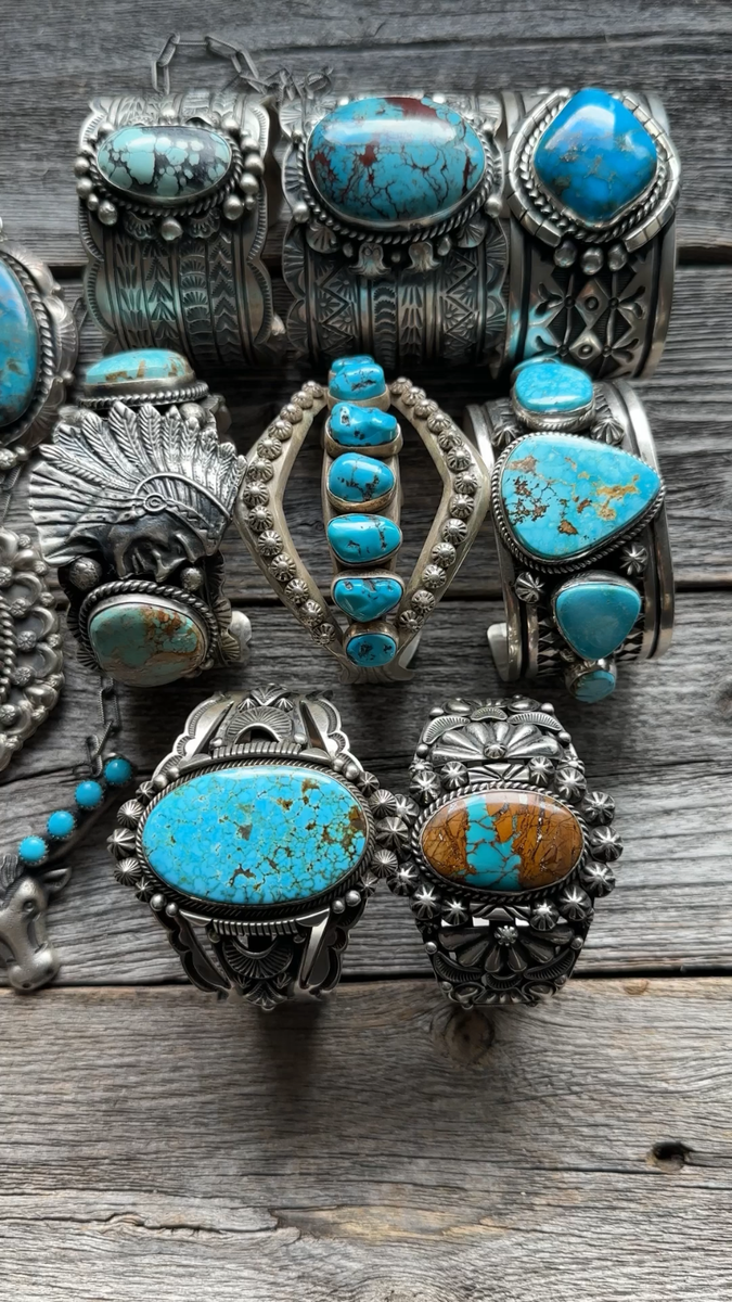 Native American Navajo Southwestern Lot Of Jewelry Squash Blossom