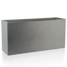 Trough Large Garden Planters IDEALIST Light Concrete Outdoor Pots with Drainage