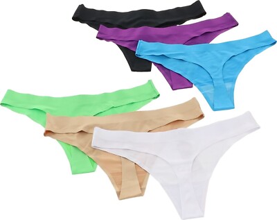 Femina Lingerie No Show Laser Cut Thong Set Multi Small NEW (282)