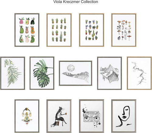 Sylvie Mountains Framed Canvas Wall Art by Viola Kreczmer, 18X24 Natural, Black - Picture 3 of 8