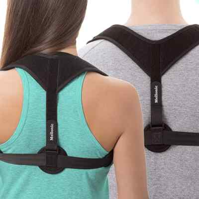 Mellonic Posture Corrector for Women Men, Relieves Upper Back Shoulders Pain Adj
