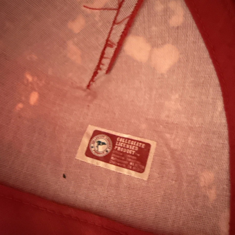 Vintage 70s / 80s Oklahoma sooners corduroy  print script SnapBack Maroon Hat - Image 4 of 4