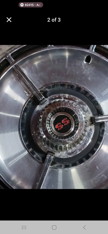 1964 CHEVROLET IMPALA SS 14" SPINNER HUBCAPS. Set Of 3 - Image 2 of 3