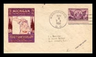 DR JIM STAMPS US COVER MICHIGAN CENTENARY FDC SCOTT 775 IOOR CACHET