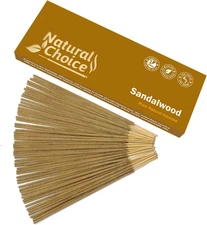 Sandalwood Incense Sticks 100 Grams, Low Smoke Traditional Incense Sticks Made f