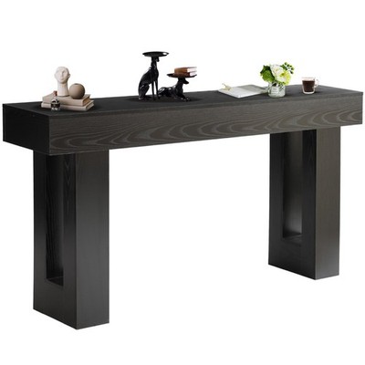 63 Inch Long Console Table, Rustic Wooden Sofa Table Behind Couch