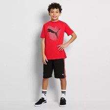 PUMA Little Boys 2-pc. Short Set ,Size 5, Red