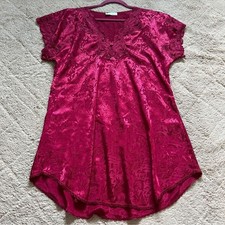 Vintage Lucie Ann II Floral Satin Slip Dress Women's Size M/L