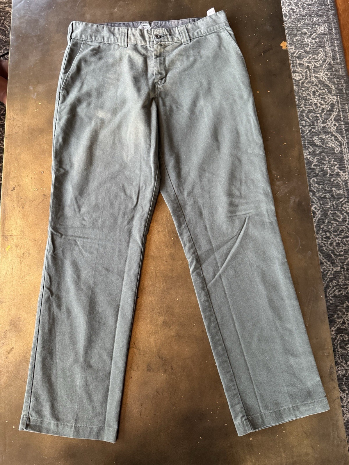 DICKIES MEN'S FLEX SKATEBOARDING PANTS GREEN MENS SIZE 34x32 Slim